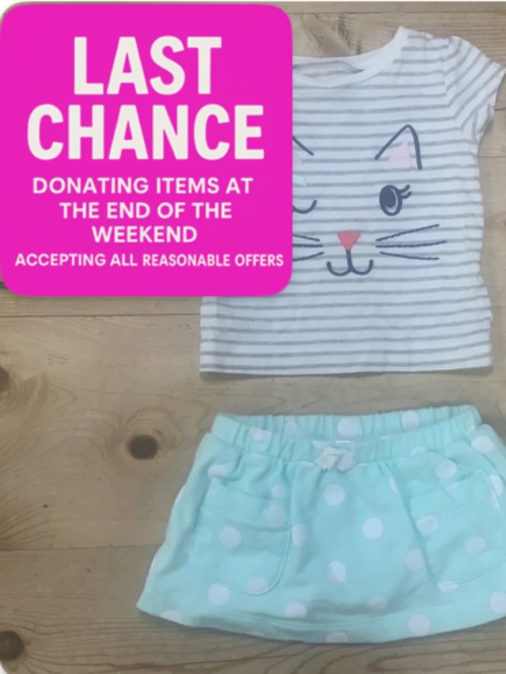 Carter’s Baby Girl 3 months old Summer Set- cat - short sleeves - skirt